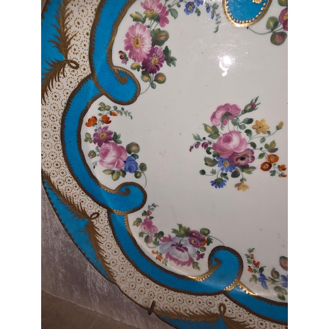 Pair of 18Th Century Sevres Porcelain Plates Mounted in Shadow Box Frames For Sale - Image 13 of 16