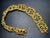 Trifari MCM Jewelry Signed Crown Trifari Volcanic-Textured Gold-Tone Heavy Link Bracelet For Sale - Image 4 of 7