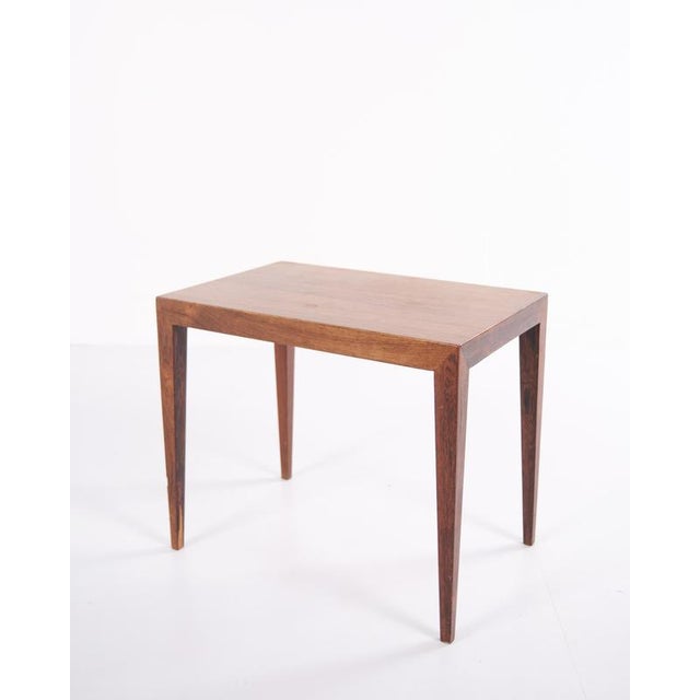 Severin Hansen Model 41B Side Table in Rosewood by Severin Hansen for Haslev Furniture, 1960s For Sale - Image 4 of 13