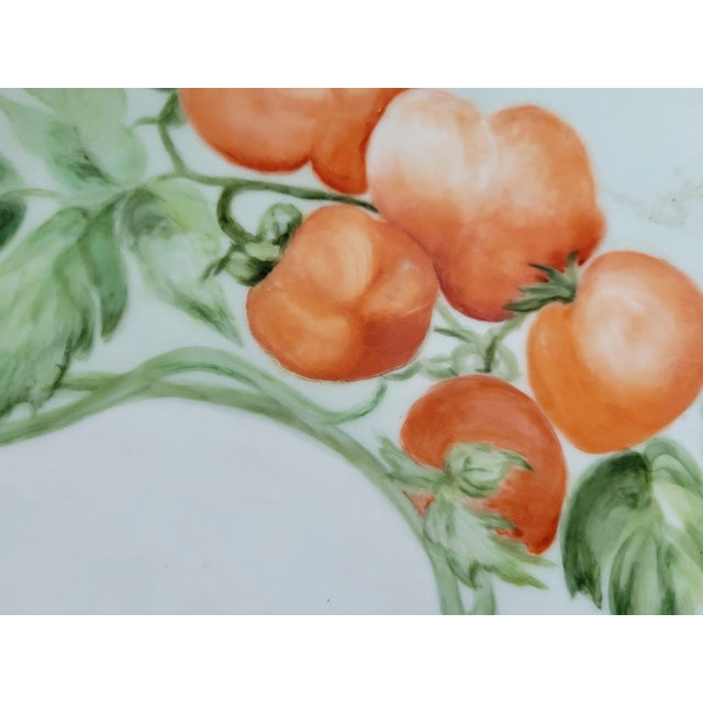 1900 - 1909 Antique Hand Painted Porcelain Plate For Sale - Image 5 of 7