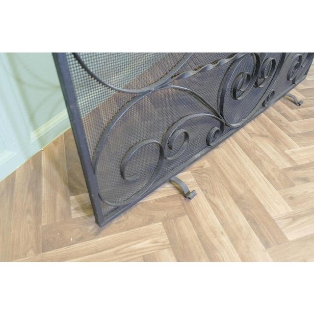1960s Long Wrought Iron Fire Screen, 1960 For Sale - Image 5 of 8