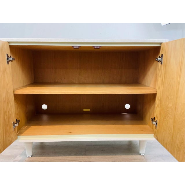 Off-white Made Goods Modern Pristine Faux Shagreen Ramon Buffet For Sale - Image 8 of 9