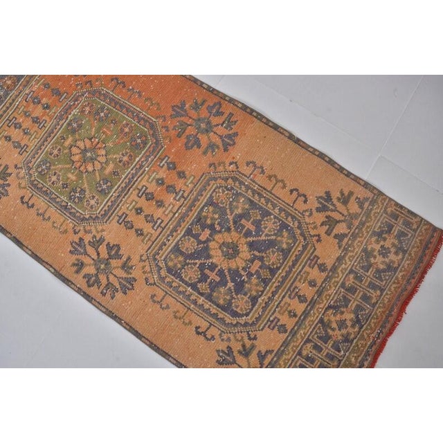 1950s Quiet Luxury Antique Anatolian Runner - Rustic Terracotta Aesthetic For Sale - Image 5 of 10