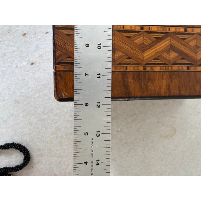 Antique Mahogany English Jewelry Box For Sale - Image 11 of 11