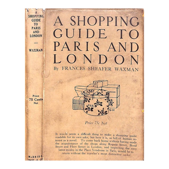 "A Shopping Guide to Paris and London" 1912 Waxman, Frances Sheafer For Sale