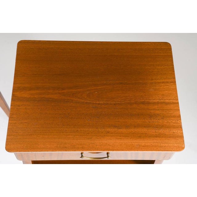 Brown Swedish Modern Bedside Tables, 1940s, Set of 2 For Sale - Image 8 of 10