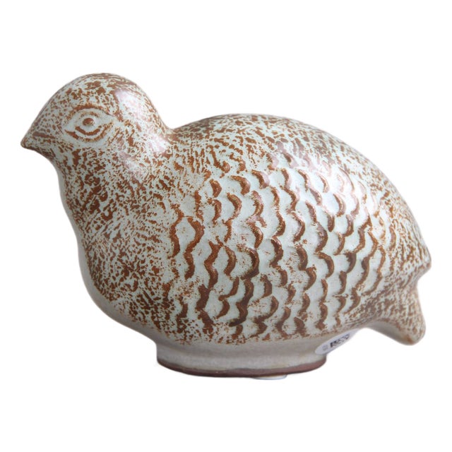 Partridge with Grey-Brown Glaze from Dagnæs Keramik, 1950s For Sale