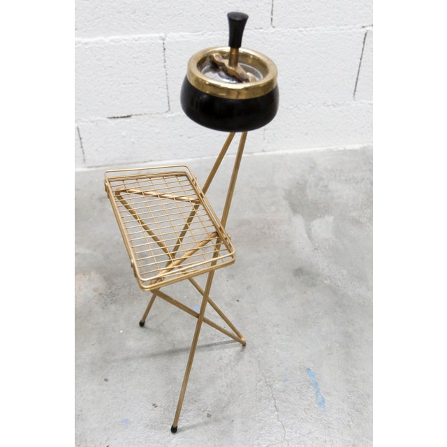 1960s Vintage Tripod Ashtray in Gilded Brass, 1960s For Sale - Image 5 of 10