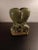 GORGEOUS 6" Heart Bamboo Majolica Planter w Trunk Up Baby Elephants. This beautiful heart-shaped planter is sure to add a...