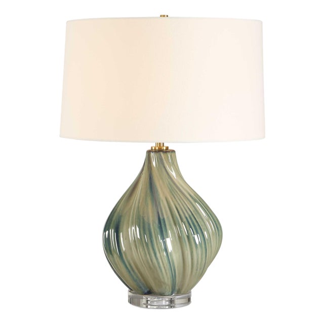 Tausha Green Table Lamp For Sale