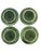 Bat Trang Vietnamese Ceramic Dessert/Salad Plates With Hand Painted Dragonflies and Celadon Green Hues - Set of 4 For Sale - Image 9 of 9