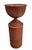 Wood Pair of Vintage Woven Wicker Urn Planters on Cylindrical Pedestals For Sale - Image 7 of 12
