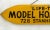1940s one-sided and hand-lettered wood Life-Time Model Home Open sign with original chain for hanging. To apex of chain,...