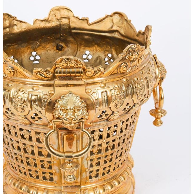 Antique Louis XIV Ormolu Jardinieres, 19th Century, Set of 2 For Sale - Image 11 of 18