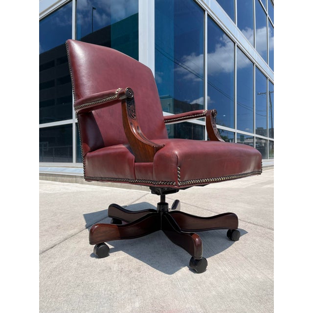 Hancock & Moore SwivelTilt Executive Leather Desk Chair Chairish