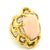 1970s Vintage Italian Angel Skin Coral and Diamond Cocktail Ring in 18k Yellow Gold, Size 9 For Sale - Image 5 of 15