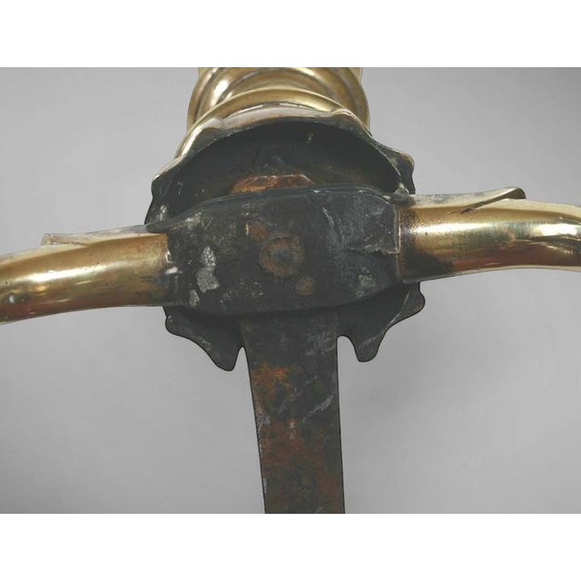 Late 18th Century Federal Period Steeple Top Andirons For Sale - Image 4 of 5