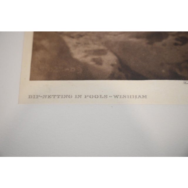 Edward S. Curtis "Dip-Netting in Pools — Wishham" Photogravure on Gampi Tissue, 1911 — Cardozo Collection For Sale - Image 4 of 8