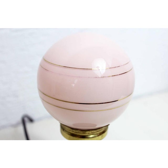 Mood Light in Teak and Pink Clichy Glass, 1960s For Sale - Image 4 of 11