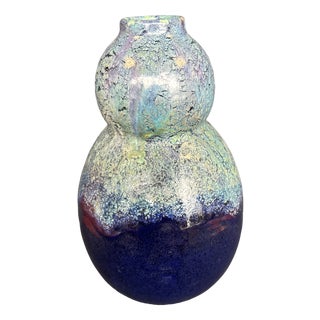 Large Bilobed Ceramic Vase byFelix Gête for CAB, 1920s For Sale