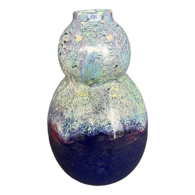 Large Bilobed Ceramic Vase byFelix Gête for CAB, 1920s For Sale