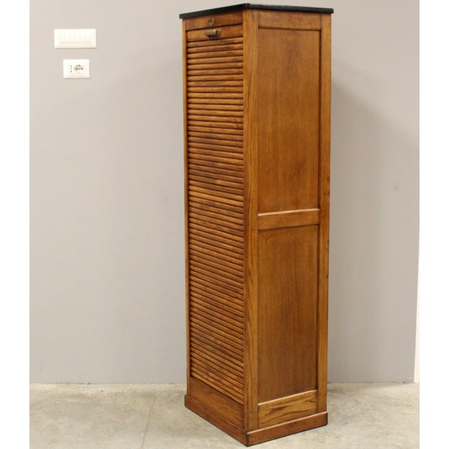 Vintage Filing Cabinet in Oak, 1920s For Sale - Image 4 of 16