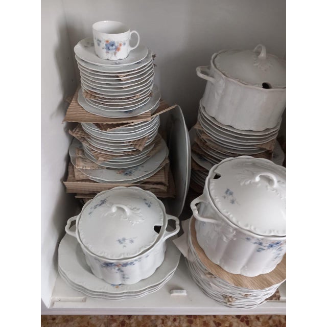 New 1980s Porcelain With Flowering Branch - Set of 50 Pieces For Sale - Image 17 of 18