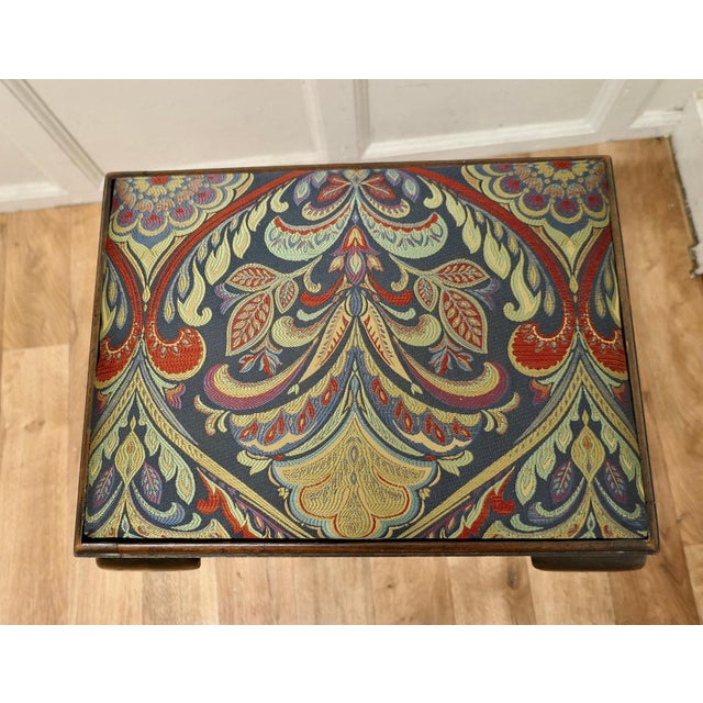 Victorian Art Nouveau Walnut Occasional Stool, 1890s For Sale - Image 4 of 8