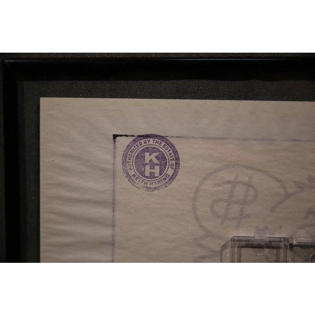 Glass Mid 20th Century Marker on Paper - Keith Haring For Sale - Image 7 of 8