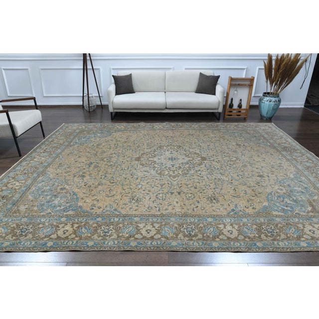 Vintage Persian Hand-Knotted area rug is a semi-antique vintage area rug. The '70s Eastern region of Anatolian's unique...