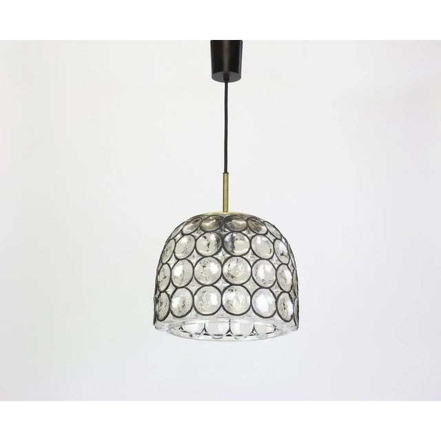 German Iron and Clear Glass Pendant Lights by Limburg, 1960s For Sale - Image 4 of 10