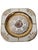 Early 20th Century Vintage Set of Six 22k Gold Leaf Victorian Center Square Plates For Sale - Image 5 of 8