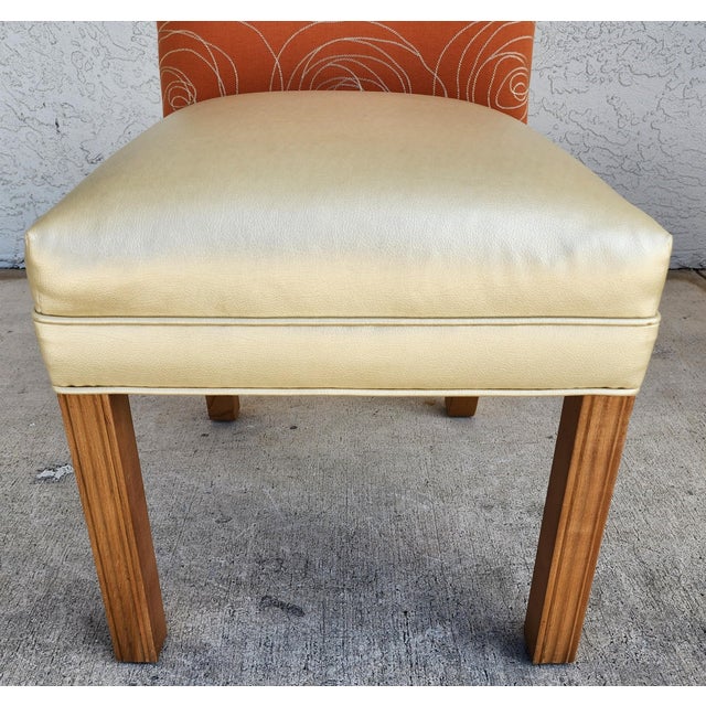 Champagne Contemporary Modern Dining Chairs Set of 8 For Sale - Image 8 of 12