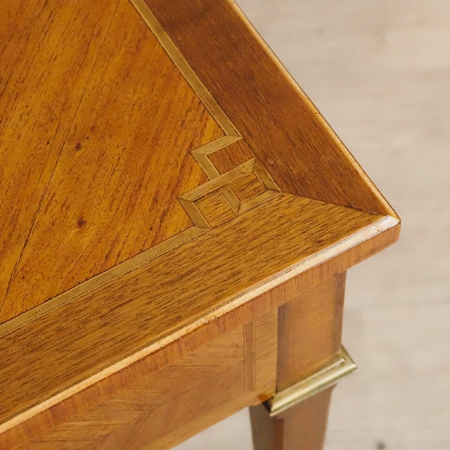 Antique Louis XVI Style Desk with Inlays and Pull-Out Drawers, 1880 For Sale - Image 5 of 13