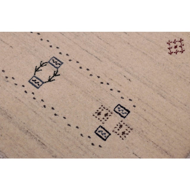 Modern Gabbeh Ivory Wool Rug- 8'3''x10'0'' For Sale - Image 4 of 10