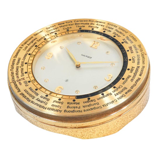 Atisa Advertising Table Clock from Luxor, 1960s For Sale