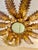 Spanish Solar Crown Sunburst Light with Gilt Gold Finish, 1950 For Sale - Image 9 of 11