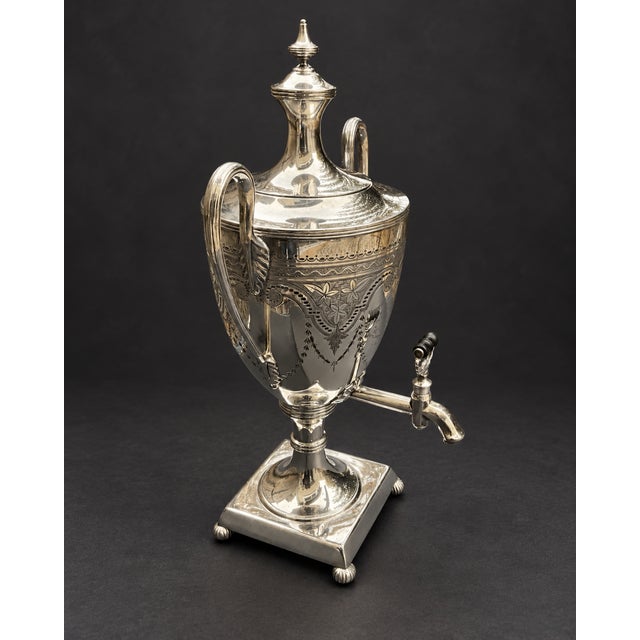 Antique Edwardian Silver-Plated Tea Urn by James Dixon & Sons, Sheffield, 1905 For Sale - Image 12 of 12