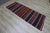 Textile 1970s Mid-Century Burgundy Striped Kilim For Sale - Image 7 of 13