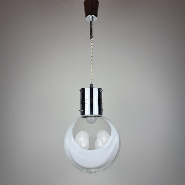 Vintage Membrane Pendant Lamp by Toni Zuccheri for Venini, Italy, 1960s For Sale - Image 4 of 18