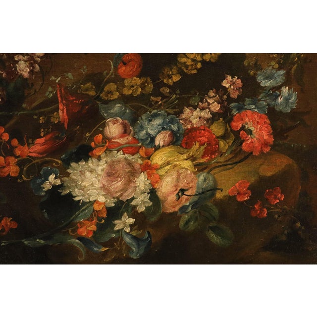 Antoine Monnoyer, Il Giovane, Still Lifes of Flowers, 1720, Oil on Canvases, Set of 2 For Sale - Image 4 of 14