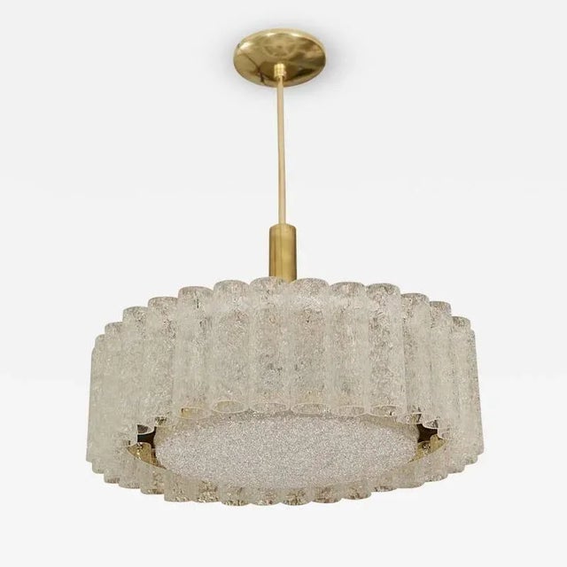 Glass and Brass Light Fixtures from Doria, Germany, 1960s, Set of 6 For Sale - Image 15 of 18
