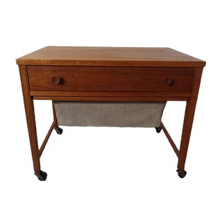 Danish Teak Sewing Cart, 1960s For Sale