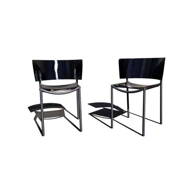 Designed by Philippe Starck Post-modern design Model Lila Hunter for edition XO Steel lacquered in dark grey effect...