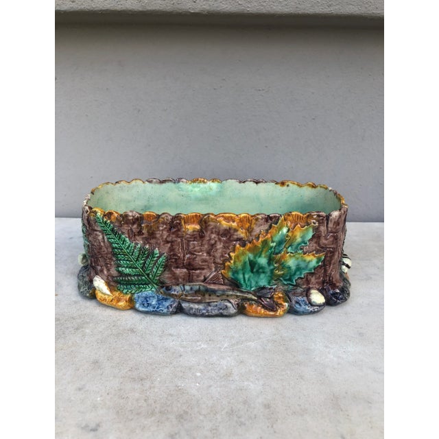19th Century Majolica Palissy Jardiniere Thomas Sergent For Sale - Image 12 of 12