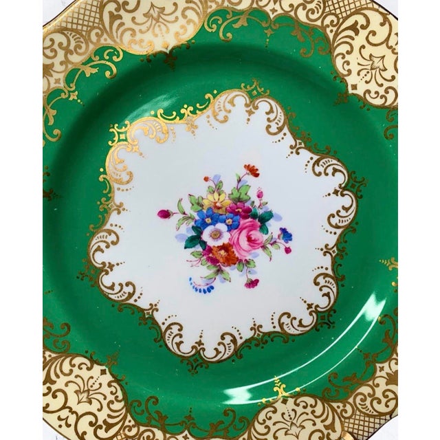 Crown Staffordshire Rare 12 Antique Crown Staffordshire Dinner Plates | Fine Porcelain For Sale - Image 4 of 10