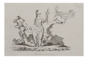 The Roman Republic Original Etching on Paper, 1840