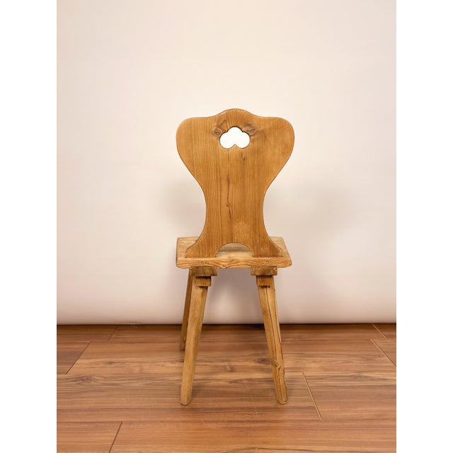 1920s Set of Two French Primitive Alpine Chairs For Sale - Image 4 of 5