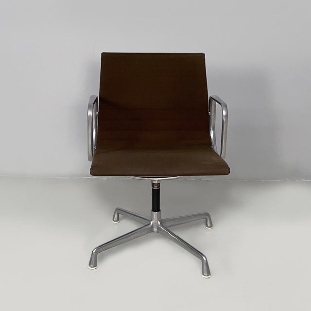 Italian modern fabric office chair by charles and ray eames for icf, 1970s set of eight model ea108 swivel office chairs...