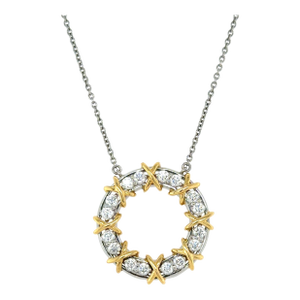 Schlumberger for Tiffany & Co., Sixteen Stone Diamond Circle Pendant/Necklace